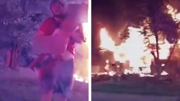 Held van het jaar weet vijf slapende kinderen uit brandend huis te redden voordat brandweer arriveert