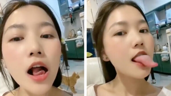 Tongmevrouw kan hele rare dingen met haar tong