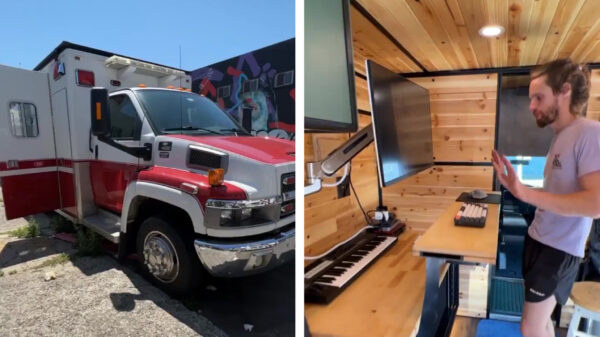 Tijd voor een rondleiding door een tot brute camper verbouwde ambulance