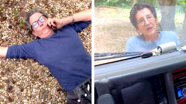 Geflipte Karen blokkeert bezorger door onder zijn auto te gaan liggen