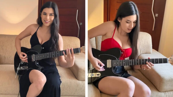 Braziliaanse gitariste Larissa Liveir kan een aardig stukje pingelen