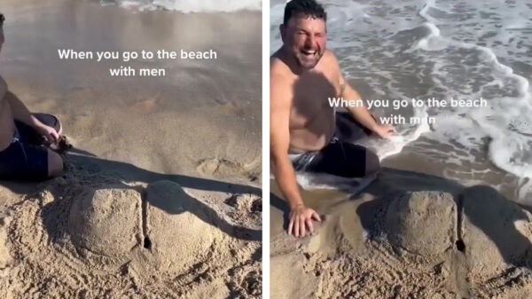 Mannen blijven mannen: ondertussen op het strand