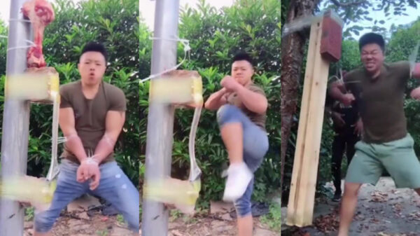 Aziatische Hulk heeft ietwat bijzondere trainingsroutine