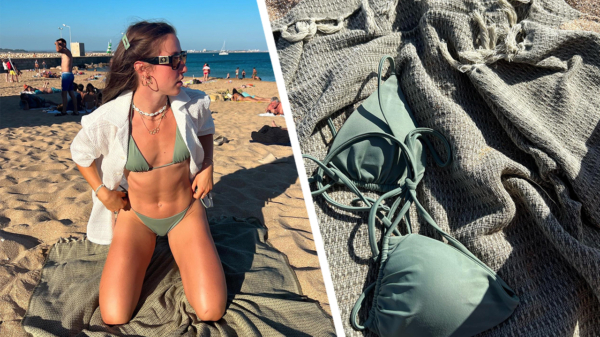 Suzanne Schulting vermaakt zich opperbest tijdens d'r vakantie in Portugal