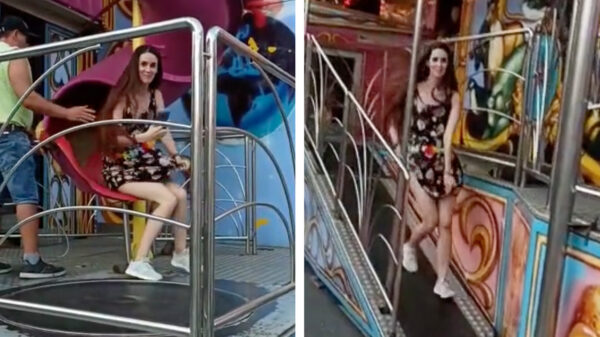 Tip van de dag: trek geen jurkje aan als je naar een kermis gaat