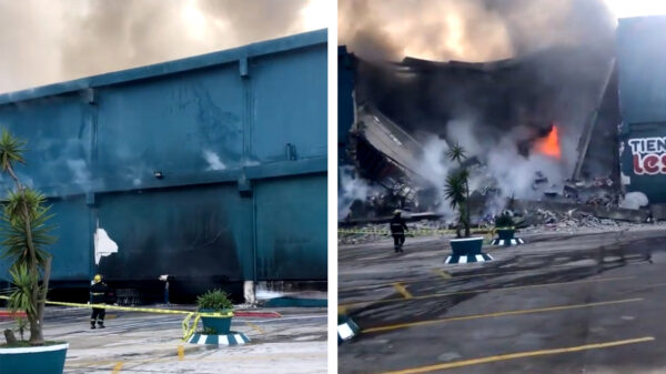 Brandweer in Uruguay zag instortende supermarkt niet helemaal aankomen