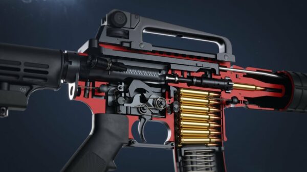 3D-animatie laat zien hoe de semiautomatische AR-15 werkt