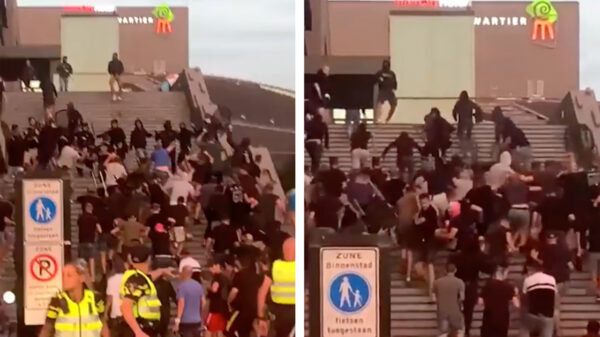 Rellende hooligans FC Twente en Fiorentina slopen binnenstad Enschede