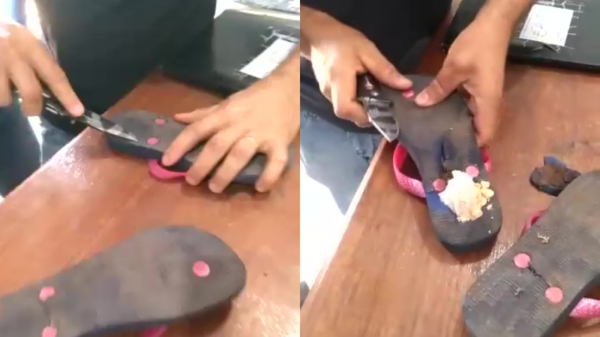 Braziliaanse slippers uitermate geschikt om poedertjes mee te smokkelen