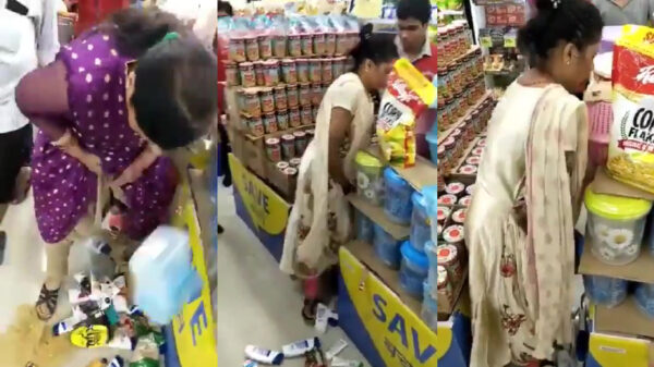 Nog een protip voor winkeldieven: een lange jurk aantrekken