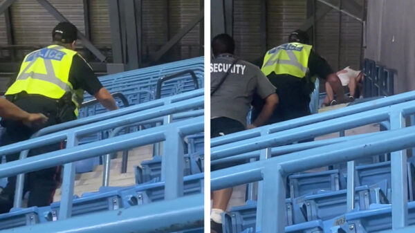 Mag ook al niet meer: rampetampen op de tribune van een honkbalstadion