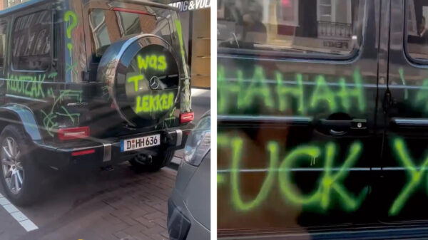 Vreemdganger vindt zijn Mercedes volledig beklad in de P.C. Hooftstraat terug
