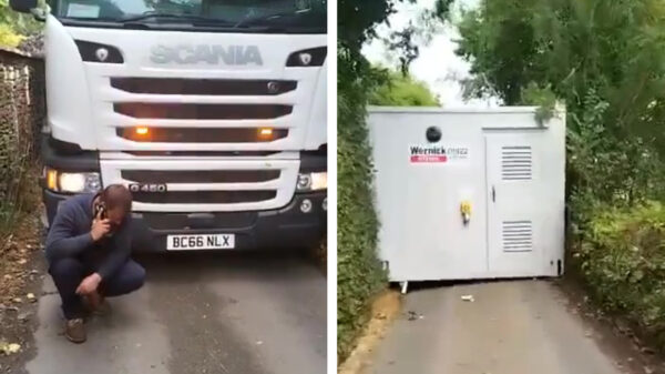 Deze vrachtwagenchauffeur moest een uiterst pijnlijk telefoontje naar zijn baas plegen