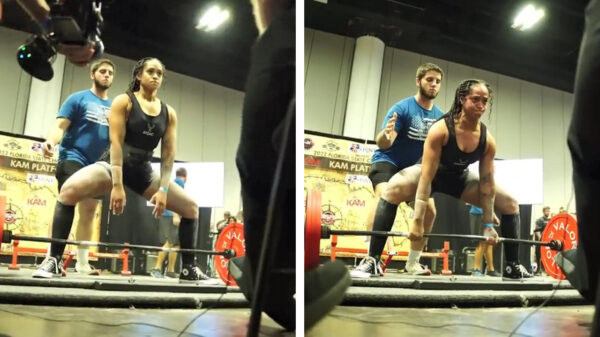 Gewichthefster perst er alles uit tijdens haar ultieme deadlift-poging