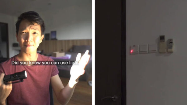 Lang leve natuurkunde: met alleen licht je schakelaar induwen