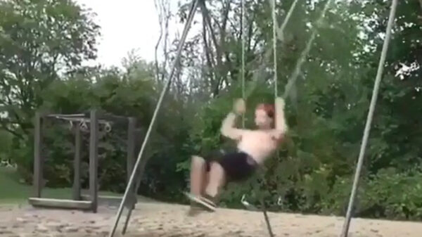 Lekker zandhappen na backflip
