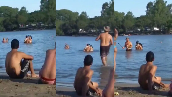 Cameraman zorgt voor kletsnatte close-up van schaamteloos stelletje