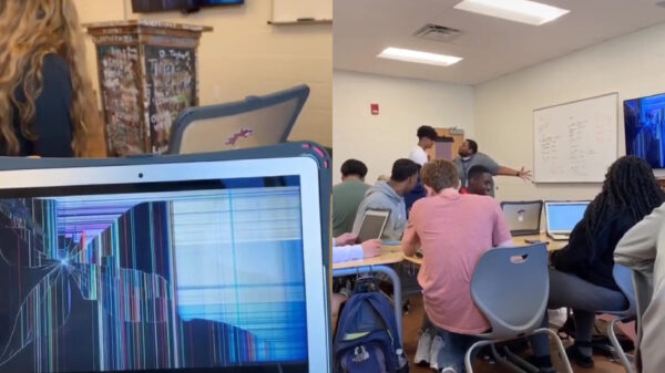 Neem je leraar eens te grazen met een pic van een kapotte televisie