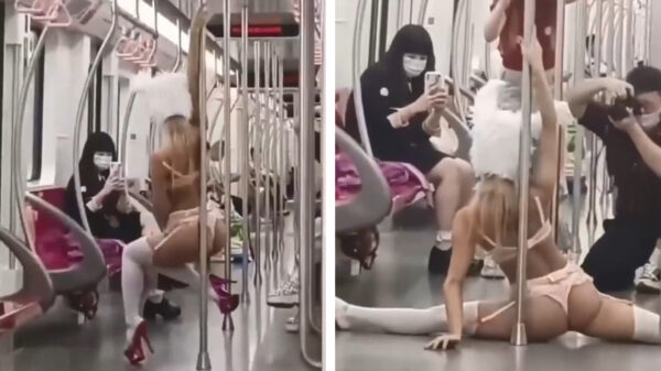 Ook in de metro in Shanghai wordt er keihard geïnfluencet