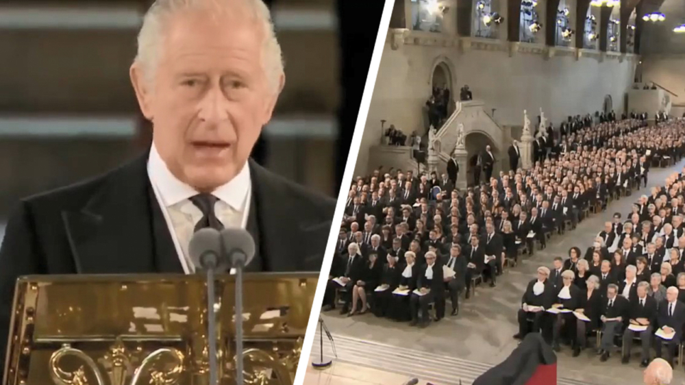 Eerste speech van koning Charles is er eentje die we niet snel vergeten