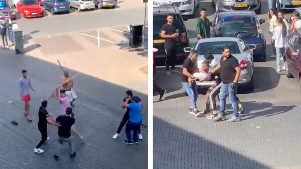 Massale knokpartij in Eindhoven waar 2 families elkaar met trapleuningen te lijf gaan