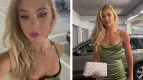 Jutta Leerdam zoekt hulp bij het checken van haar outfit