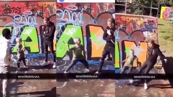 WTF: geflipte koter bedreigt jongen met hamer op een skatepark