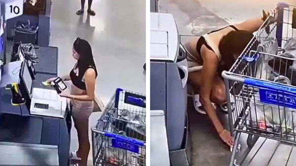 Probeer je pinpas maar eens op te rapen met zulke lange nagels