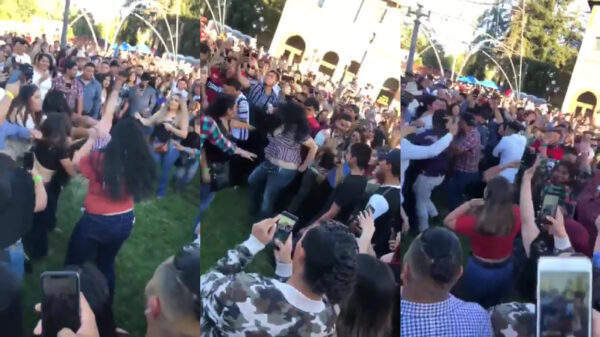 Hoe een massale knokpartij kan uitmonden in een gezellig dansje