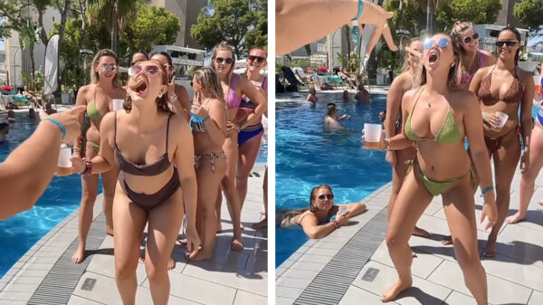 Leuk spelletje tijdens vrijgezellenfeest: hotdogs vangen met je mond