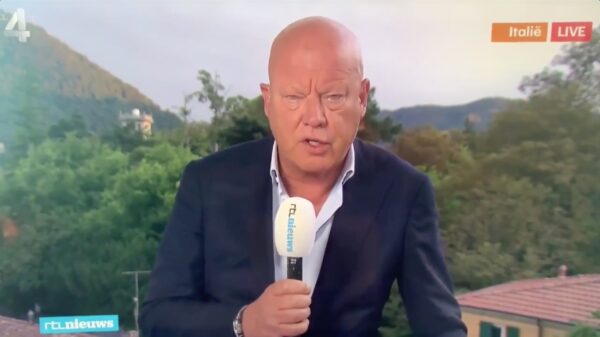 Frits Wester met iets teveel Italiaanse wijntjes op in het RTL Nieuws?