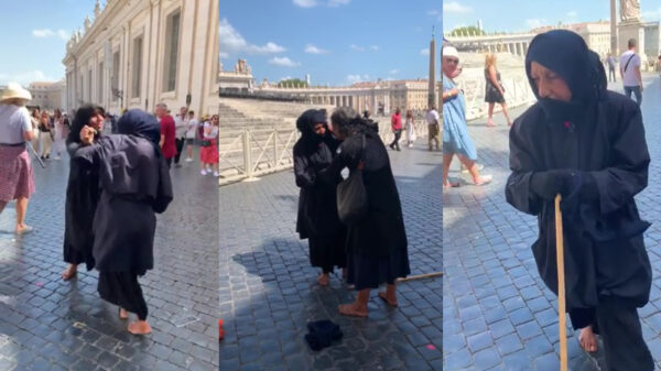 Italiaanse bedel-oma's zijn niet te beroerd om met elkaar op de vuist te gaan