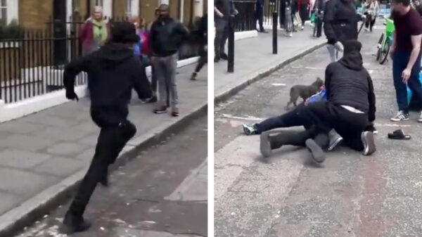 Vluchtende telefoondief in Londen door voorbijganger keihard tegen de grond gebeukt