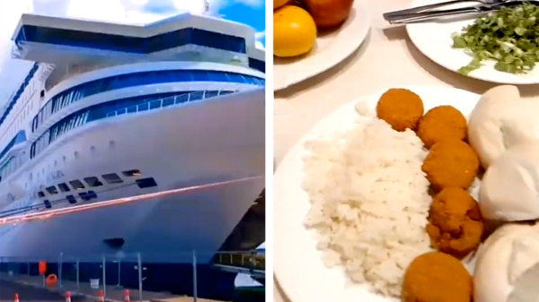 Mensen reageren verontwaardigd op video's van vluchtelingen van het 'luxe' cruiseschip in Velsen-Noord