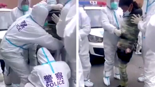 Ondertussen in China: sluit hem goed af, hij gaat in quarantaine!