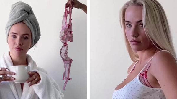 Busted: bouwvakkers betrappen Juultje Tieleman terwijl ze lingerie staat te showen