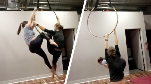 Goedemorgen: we beginnen de dag met een stukje ontspannend hoepelwerk