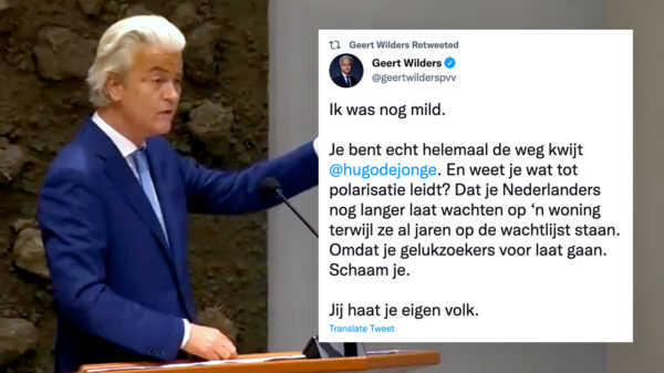 Geert Wilders slaat om zich heen en scheldt op Twitter het hele kabinet de moeder