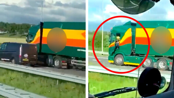 Nog een stuntende vrachtwagenchauffeur die naar een nieuwe baan solliciteert