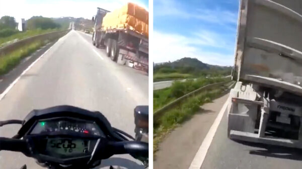 Note to self: een inhalende vrachtwagen kop je niet met 220 km/u terug