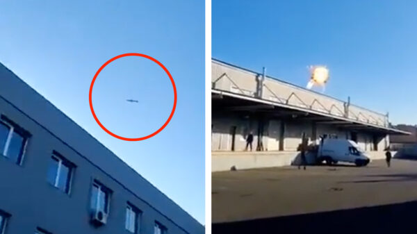 Luchtafweersysteem in Oekraïne doet zijn werk en onderschept Russische raket