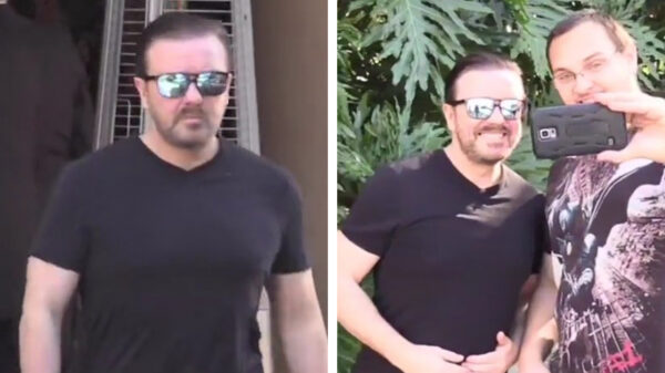 Ricky Gervais is altijd relaxt als hij door de paparazzi achterna wordt gezeten