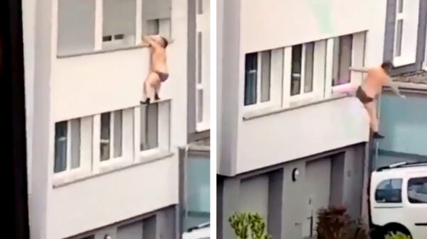 Vreemdganger die op heterdaad betrapt wordt stuntelt het raam uit