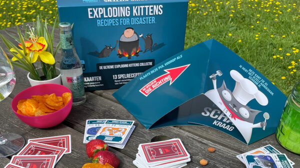 Nog meer lol met de geniale verzamelbox van Exploding Kittens: Recipes for disaster!