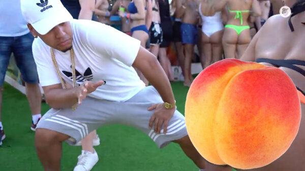 Gênante momenten tijdens een vulgaire poolparty in Lloret de Mar