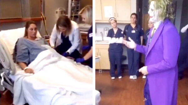 Bevallen tijdens Halloween terwijl The Joker naast je staat is nooit grappig