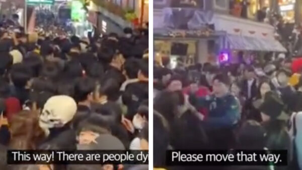 Benauwende beelden van een crowdmanager die de ramp tijdens Halloween in Seoel zag aankomen