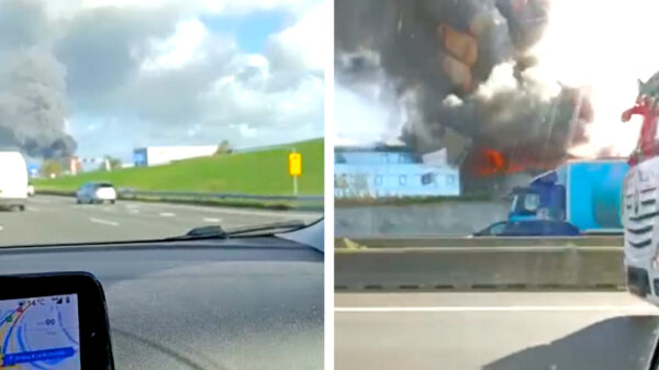 Pakhuis op industrieterrein Forepark in Den Haag verwoest door brand