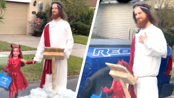 Vader van het jaar en zijn dochter vieren Halloween in stijl