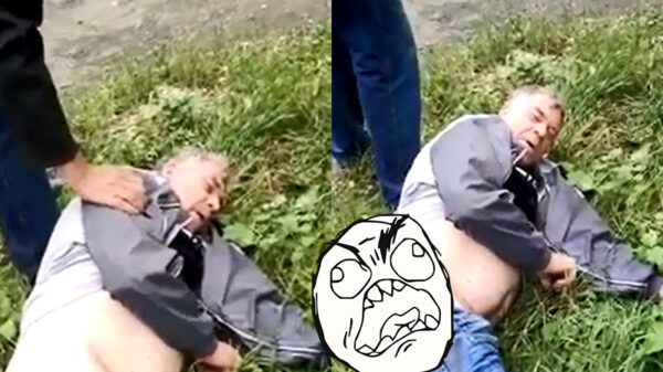 Gasten maken dronken Rus wakker die hoogstwaarschijnlijk meer dan alleen een kater heeft